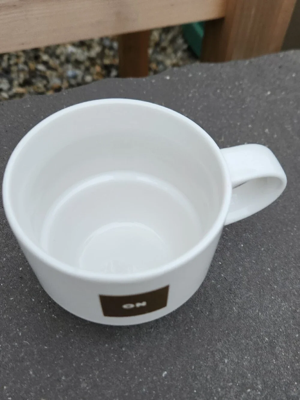Vtg. Set Of 2 Dunkin-Inspired White Ceramic Coffee Mugs Set